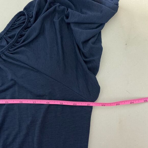 2B Together Women's Plus Flutter Sleeve Tunic Dress Navy Blue Size 1X - Picture 7 of 8